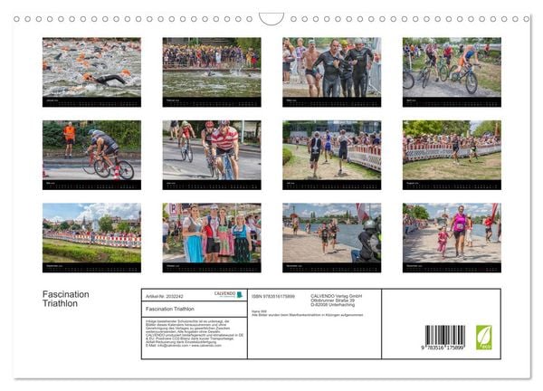 Produktbild: Fascination Triathlon (Wandkalender 2026 DIN A3 quer), CALVENDO Monatskalender