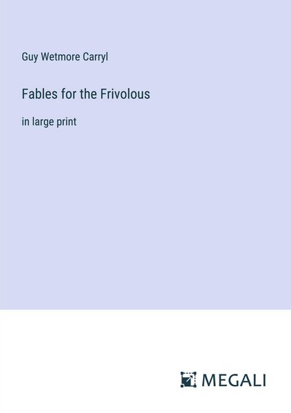 Produktbild: Fables for the Frivolous