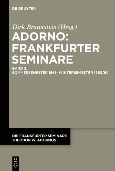 Produktbild: Sommersemester 1961 - Wintersemester 1963/64