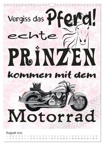 Produktbild: Coole Biker-Spr&uuml;che (Wandkalender 2026 DIN A3 hoch), CALVENDO Monatskalender