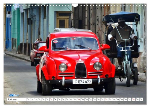 Produktbild: Alte Schweden - Schwedische Oldtimer in Kuba (Wandkalender 2026 DIN A3 quer), CALVENDO Monatskalender