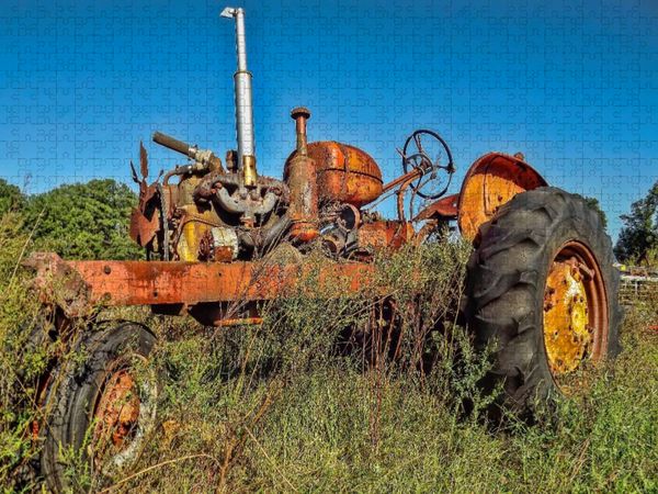 Produktbild: CALVENDO Puzzle Ein Motiv aus dem Kalender Traktoren - game over | 1000 Teile Lege-Gr&ouml;&szlig;e 64x48cm Foto-Puzzle f&uuml;r gl&uuml;ckliche Stunden