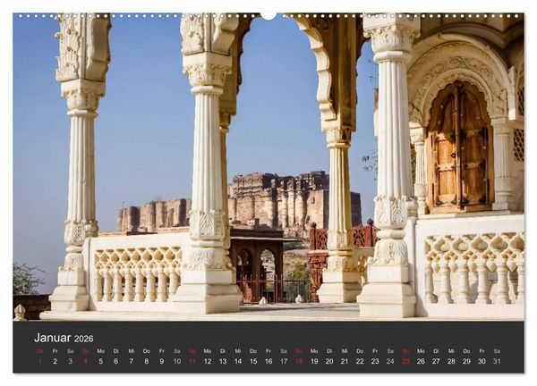 Produktbild: Indien 2026 Tempel, Tiger und Pal&auml;ste (Wandkalender 2026 DIN A2 quer), CALVENDO Monatskalender
