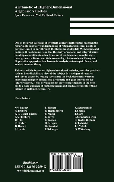 Produktbild: Arithmetic of Higher-Dimensional Algebraic Varieties