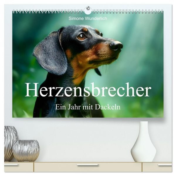 Produktbild: Herzensbrecher - Ein Jahr mit Dackeln (hochwertiger Premium Wandkalender 2027 DIN A2 quer), Kunstdruck in Hochglanz