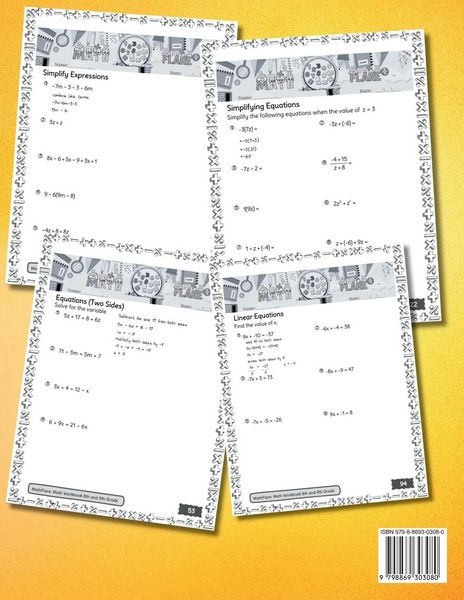Produktbild: MathFlare - Math Workbook 8th and 9th Grade