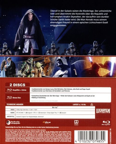 Star Wars Episode 3 - Die Rache der Sith (+ Bonus-Blu-ray)' von 'George  Lucas' - 'Blu-ray