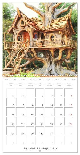 Produktbild: Enchanted Cabins (Wall Calendar 2026 12 &times; 12 Inch) CALVENDO 12 Month Wall Calendar