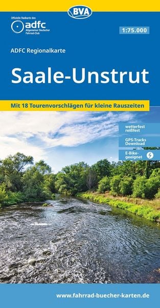 Produktbild: BVA ADFC Regionalkarte Saale-Unstrut 1:75.000