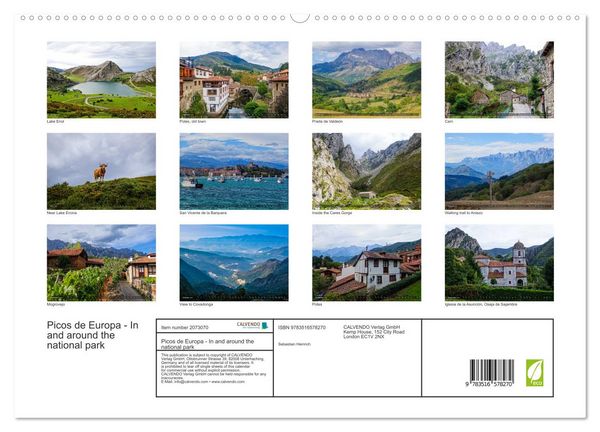 Produktbild: Picos de Europa - In and around the national park (High Quality Premium Wall Calendar 2026 DIN A2 landscape),CALVENDO 12 Month Wall Calendar