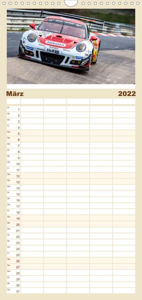 Produktbild: Familienplaner Emotions on Track - Langstreckenmeisterschaft am N&uuml;rburgring - GT3 (Wandkalender 2022 , 21 cm x 45 cm, hoch)