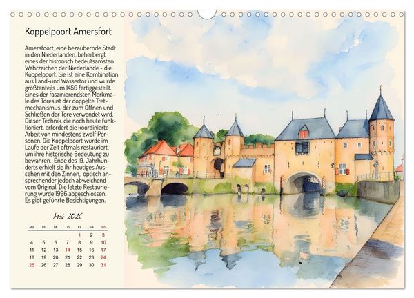 Produktbild: Romantische Reise durch die Niederlande (Wandkalender 2026 DIN A3 quer), CALVENDO Monatskalender