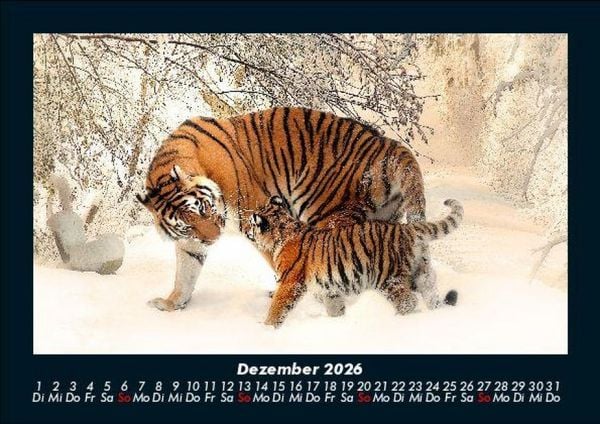 Produktbild: Tiger 2026 Fotokalender DIN A5