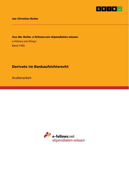 Produktbild: Derivate im Bankaufsichtsrecht