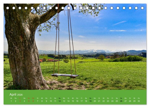 Produktbild: Romantisches Allg&auml;u (Tischkalender 2026 DIN A5 quer), CALVENDO Monatskalender