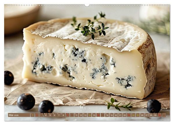 Produktbild: Gourmet K&auml;se - und Weingenuss (hochwertiger Premium Wandkalender 2026 DIN A2 quer), Kunstdruck in Hochglanz