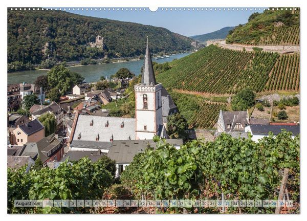 Produktbild: Romantisches Rheintal (hochwertiger Premium Wandkalender 2026 DIN A2 quer), Kunstdruck in Hochglanz
