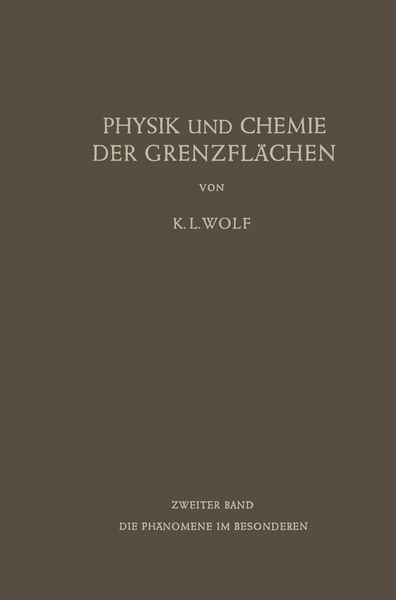 Produktbild: Physik und Chemie der Grenzfl&auml;chen