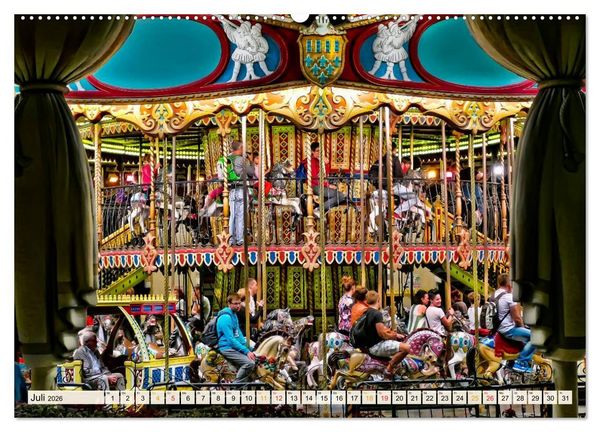 Produktbild: Karussell - Nostalgie (Wandkalender 2026 DIN A2 quer), CALVENDO Monatskalender