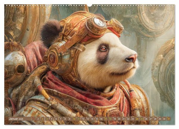 Produktbild: Dieselpunk - Portraits von Menschen und Tieren (hochwertiger Premium Wandkalender 2026 DIN A2 quer), Kunstdruck in Hochglanz