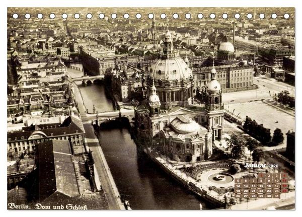 Produktbild: Gr&uuml;&szlig;e aus Berlin &ndash; Die Stadt in historischen Ansichten (Tischkalender 2026 DIN A5 quer), CALVENDO Monatskalender