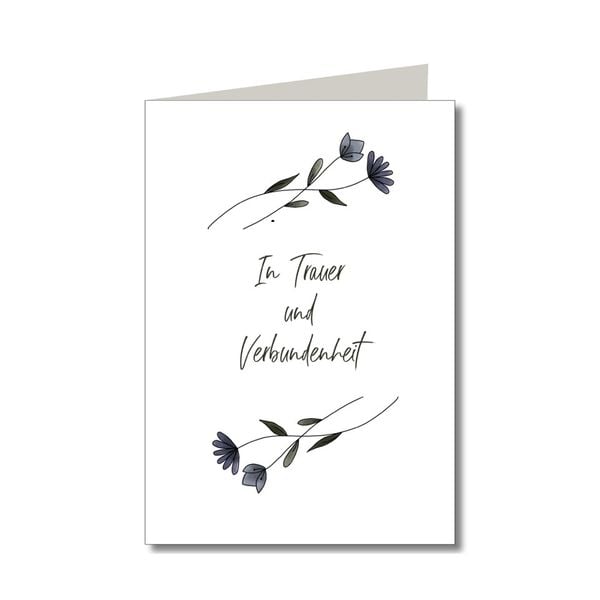 Produktbild: KEITCARDS Trauerkarten, hochwertige Klappkarten inklusive Briefumschlag, 6er Set