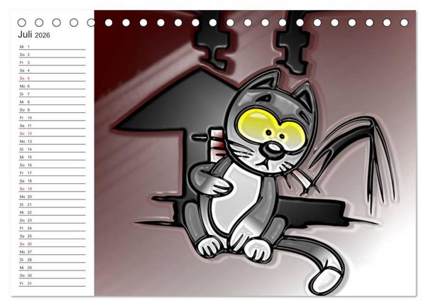 Produktbild: Alles f&uuml;r die Katz! Lustiger Katzen-Planer (Tischkalender 2026 DIN A5 quer), CALVENDO Monatskalender