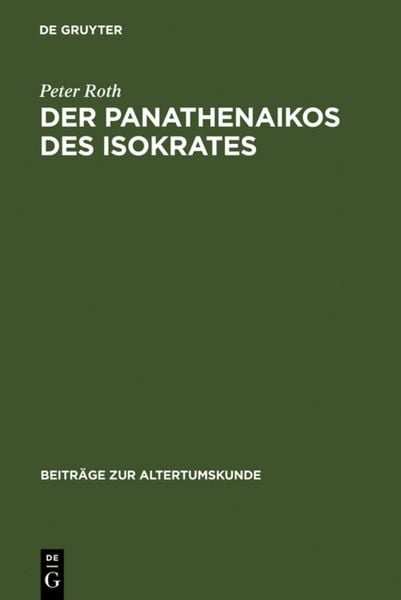 Produktbild: Der Panathenaikos des Isokrates