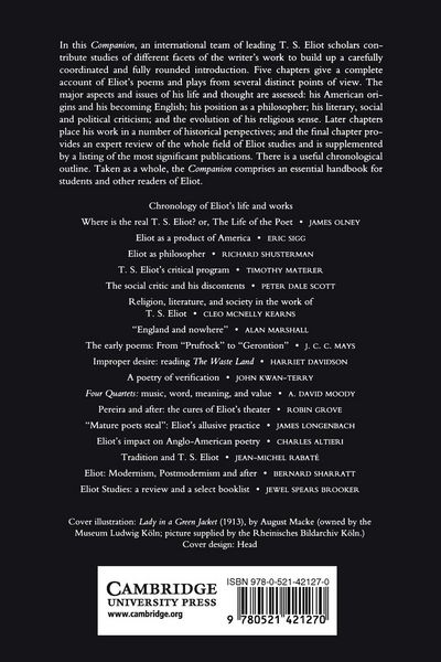 Produktbild: The Cambridge Companion to T. S. Eliot