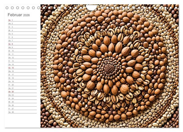 Produktbild: Natural Mandalas - Kraftvolle KI Mandalas aus Naturmaterialien (Wandkalender 2026 DIN A4 quer), CALVENDO Monatskalender