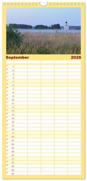 Produktbild: Familienplaner 2026 - Goldenes Russland mit 5 Spalten (Wandkalender, 21 x 45 cm) CALVENDO