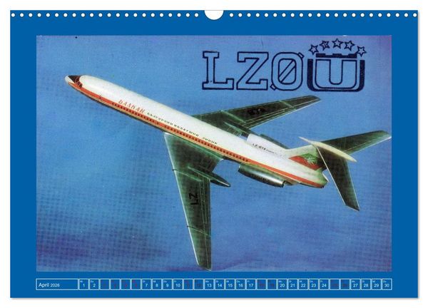 Produktbild: &Uuml;ber den Wolken - Flugzeuge des 20. Jahrhunderts auf Amateurfunkkarten (Wandkalender 2026 DIN A3 quer), CALVENDO Monatskalender