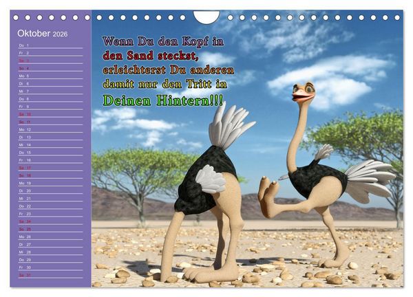 Produktbild: Tierische Toons (Wandkalender 2026 DIN A4 quer), CALVENDO Monatskalender