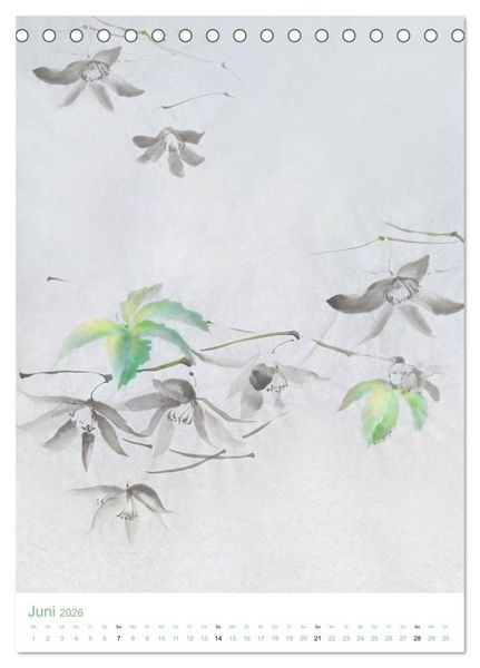 Produktbild: Jahreszeiten in Stil japanischer Malerei - Kunst (Tischkalender 2026 DIN A5 hoch), CALVENDO Monatskalender