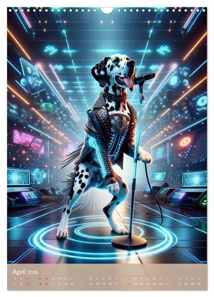 Produktbild: Rockstar Dalmatiner (Wandkalender 2026 DIN A3 hoch), CALVENDO Monatskalender