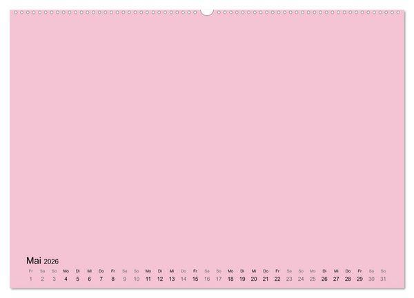 Produktbild: DIY Bastel-Kalender -Warme Pastell Farben- Zum Selbstgestalten (hochwertiger Premium Wandkalender 2026 DIN A2 quer), Kunstdruck in Hochglanz
