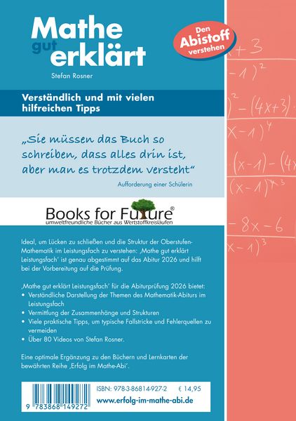 Produktbild: Mathe gut erkl&auml;rt 2026 Leistungsfach Baden-W&uuml;rttemberg Gymnasium
