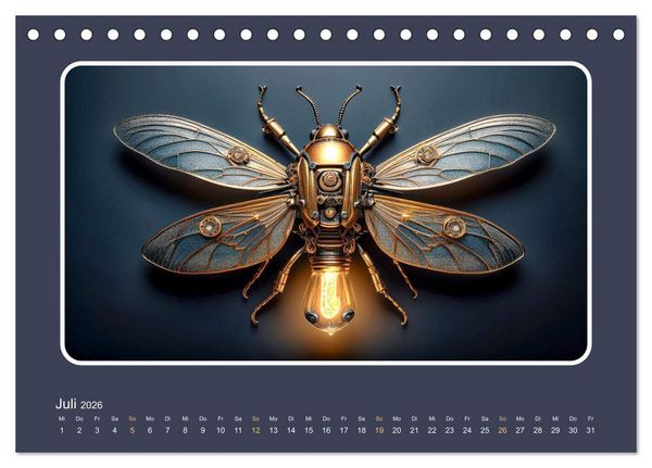 Produktbild: Roboterinsekten (Tischkalender 2026 DIN A5 quer), CALVENDO Monatskalender