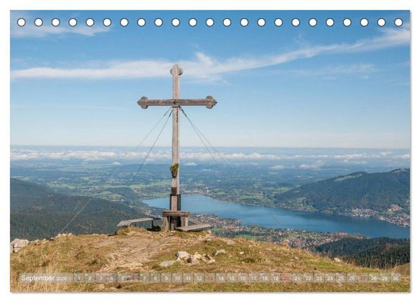 Produktbild: Gipfelkreuze auf bayerischen Bergen (Tischkalender 2026 DIN A5 quer), CALVENDO Monatskalender