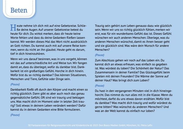 Produktbild: 30 Fantasiereisen f&uuml;r Religionsunterricht und Kinderkirche