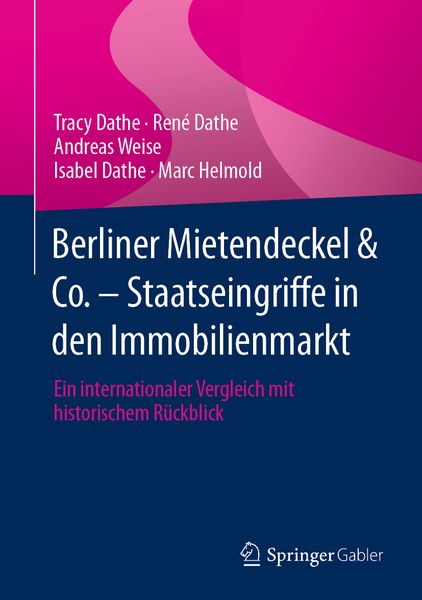 Produktbild: Berliner Mietendeckel & Co. - Staatseingriffe in den Immobilienmarkt