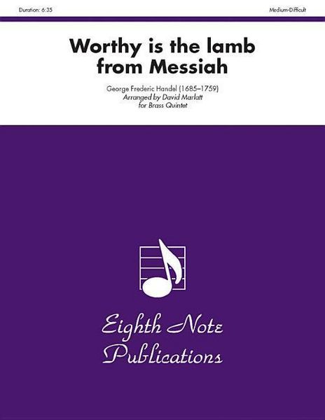 Produktbild: Handel, G: Worthy Is the Lamb (from Messiah)