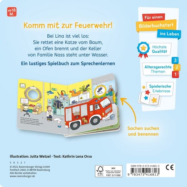 Produktbild: Wo ist blo&szlig; &hellip;? - Mein Feuerwehr-Buch zum Sachen suchen