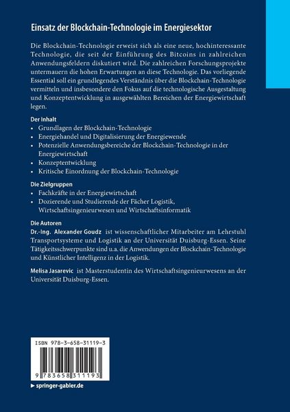 Produktbild: Einsatz der Blockchain-Technologie im Energiesektor