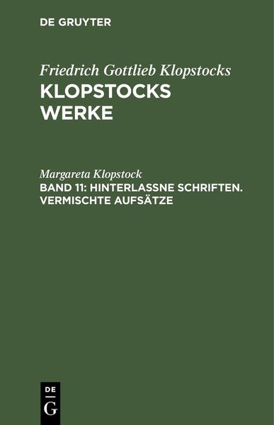 Produktbild: Hinterlassne Schriften. Vermischte Aufs&auml;tze