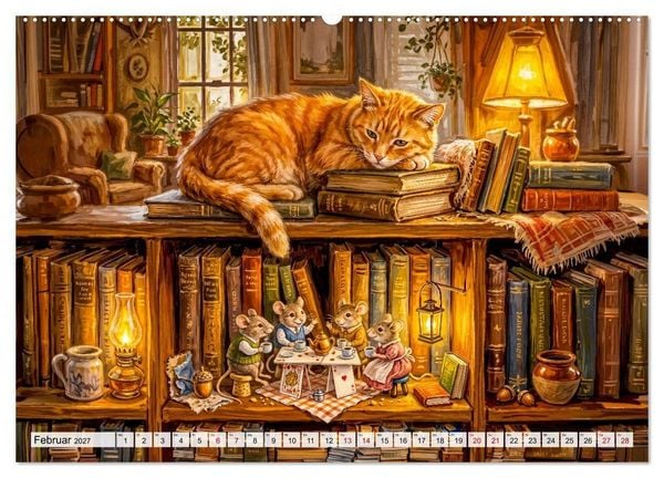 Produktbild: Katze und M&auml;use - Humorvolle Tiergeschichten (Wandkalender 2027 DIN A2 quer), CALVENDO Monatskalender