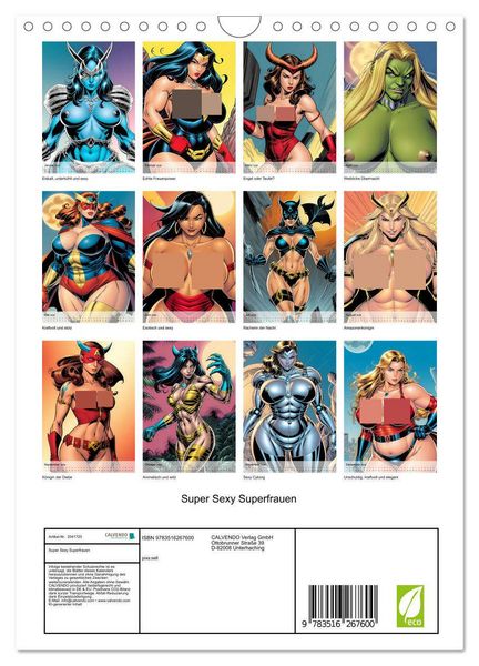 Produktbild: Super Sexy Superfrauen (Wandkalender 2026 DIN A4 hoch), CALVENDO Monatskalender