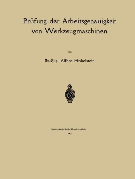 Produktbild: Pr&uuml;fung der Arbeitsgenauigkeit von Werkzeugmaschinen