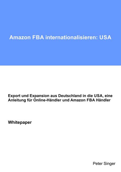 Produktbild: Amazon FBA internationalisieren: USA