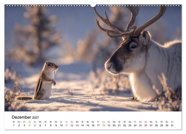 Produktbild: Beste Freunde - ein tierisch buntes Miteinander (hochwertiger Premium Wandkalender 2027 DIN A2 quer), Kunstdruck in Hochglanz